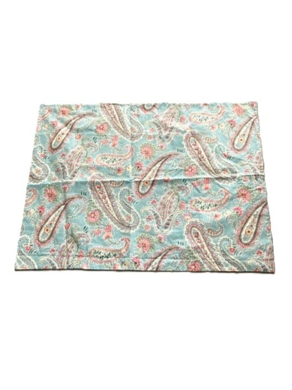 POTTERY BARN Paisley Light Blue Pillow Cotton Pillow Sham NEW Standard